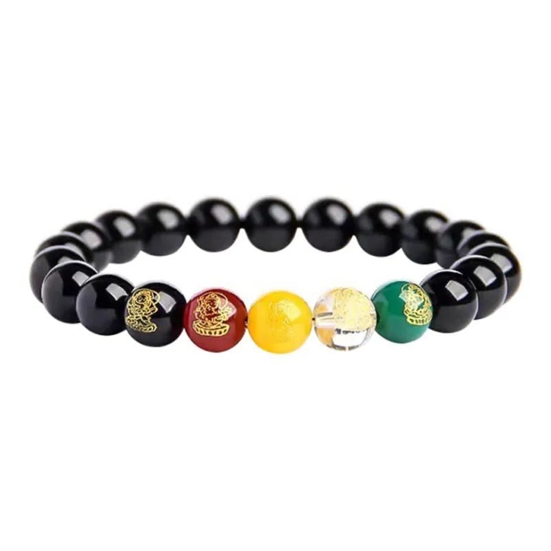 JIUHUASHAN Obsidian Bracelets Unisex-0