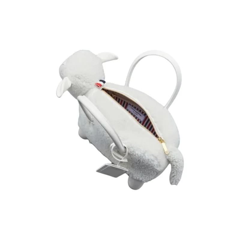 THOM BROWNE· Lambskin Handbag Men's White-2