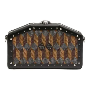 AU DEPART Coated Canvas Clutch Nano Women's Orange