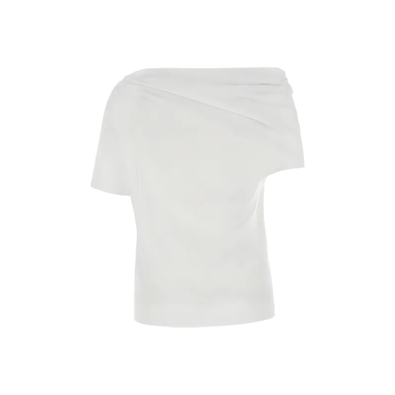 Givenchy Asymmetric Draped Neck T Shirt-0