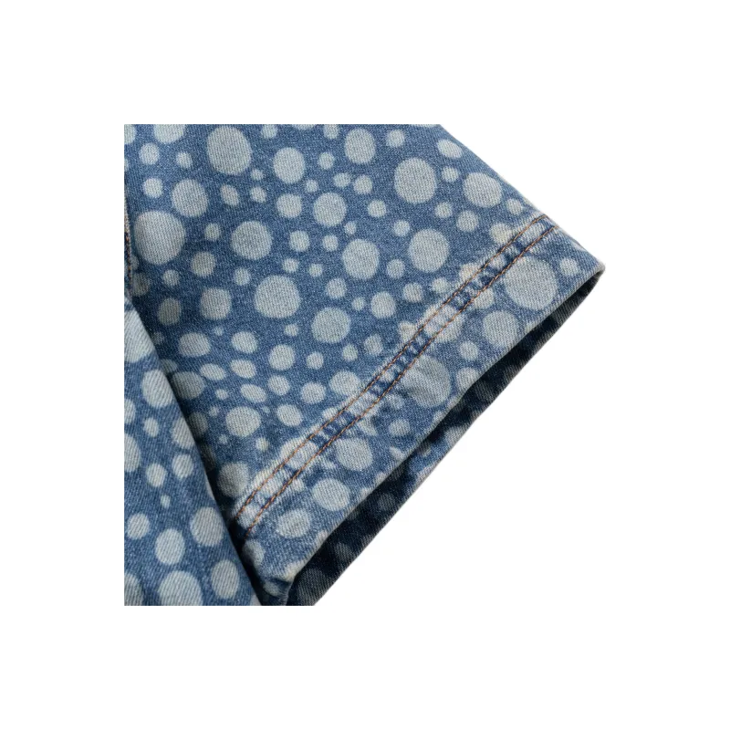 LOUIS VUITTON Pre Owned 2010s X Yayoi Kusama Denim Shirt-5