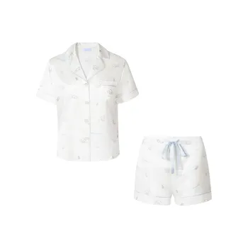 SILKY MIRACLE Pajama Set Women's White Cinnamoroll Short Set
