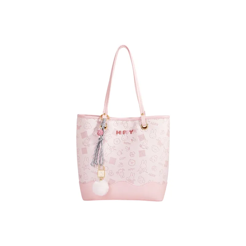 Miffy Pu Shoulder Bag Women's Ecru/Pink-10