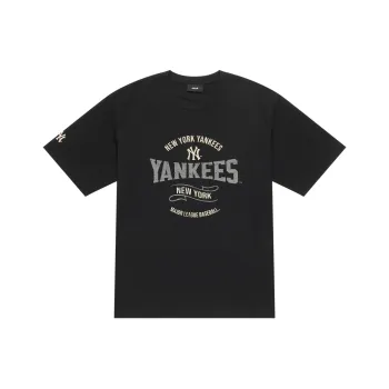 MLB Preppy Style Collection New York Yankees SS25 T Shirt Unisex Black