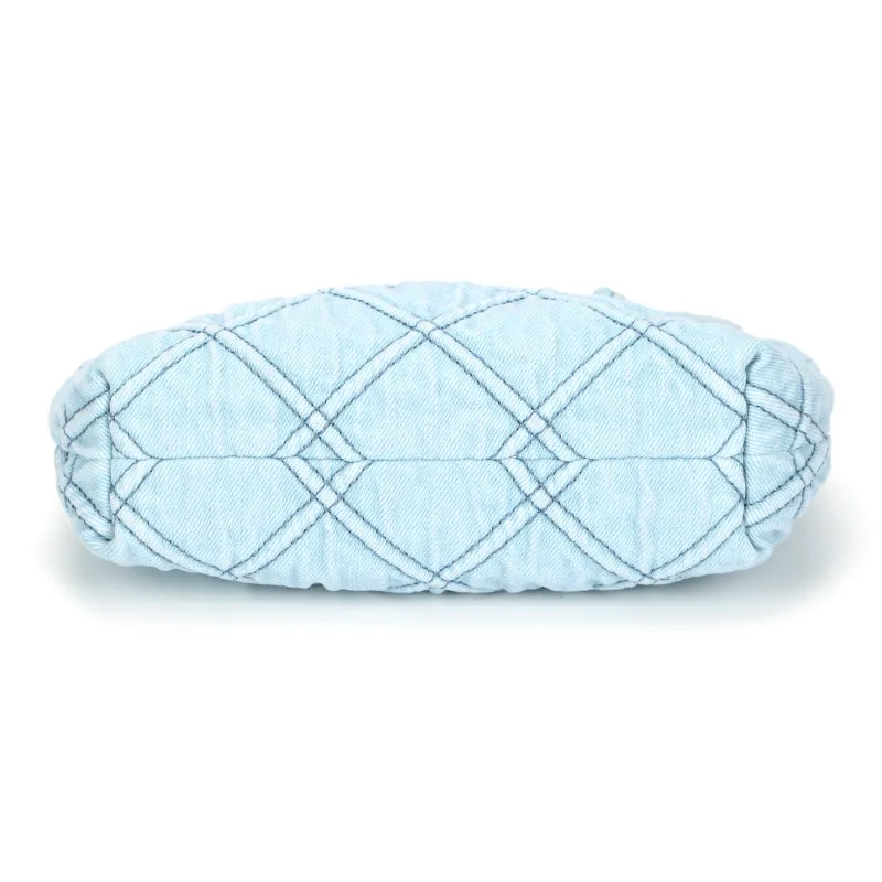 TORY BURCH Fleming Denim Mini Hobo Bag Seltzer-3