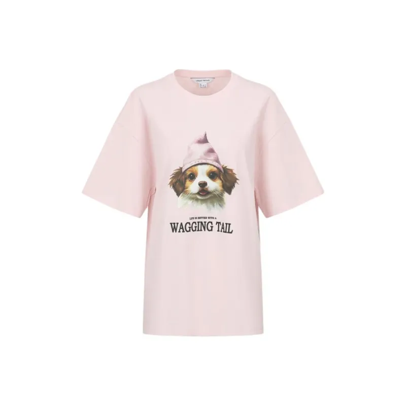 URBAN REVIVO T Shirt Women's Pastel Pink-2