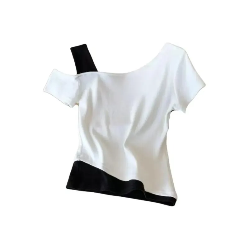 XUANSHU Drop Shoulder Sleeve T Shirt Women's-2