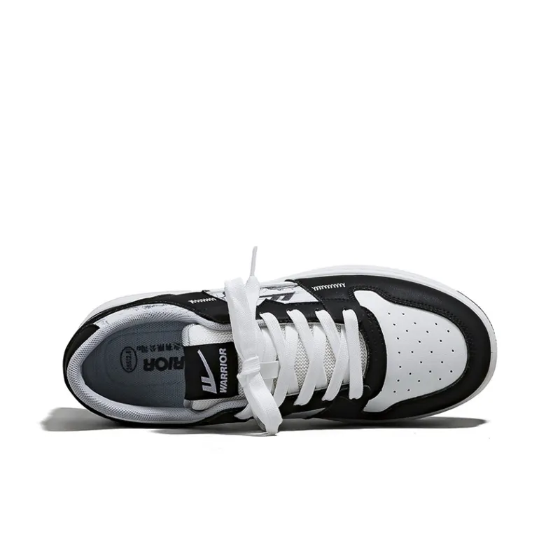 Warrior Low Top Skateboard Shoes Men's White Black Bamboo-2