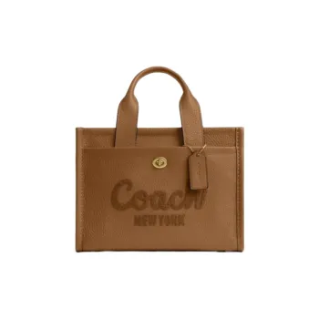COACH Cargo Cow Leather Tote Bag, Shopping Bag, Shoulder Bag, Crossbody Bag, Handbag Medium Size Women's Honeys Brown