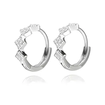 KIVA 999 Fine Silver Stud Earrings Women's