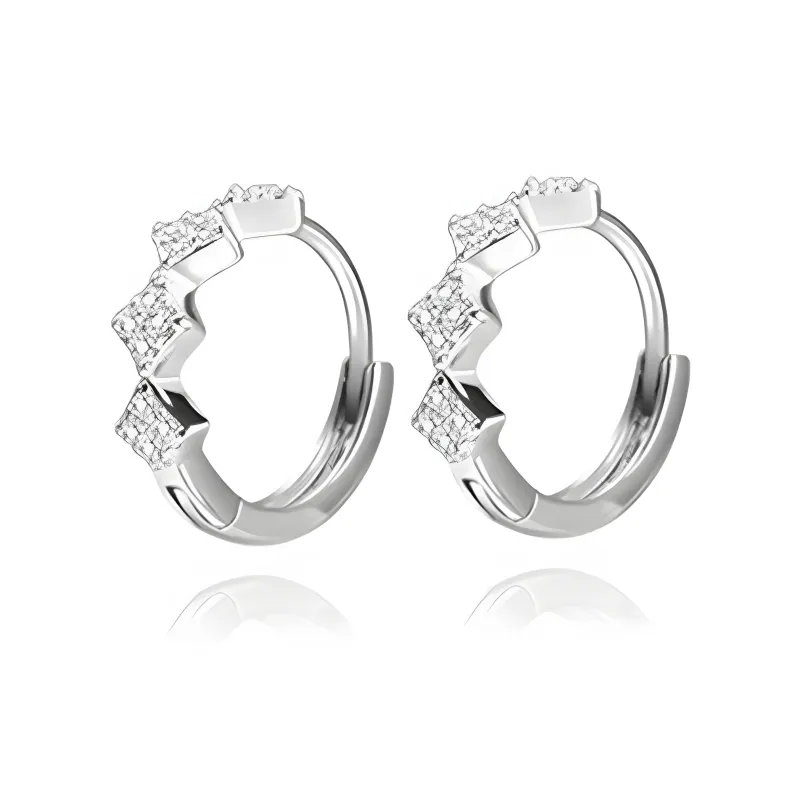 KIVA 999 Fine Silver Stud Earrings Women's-1