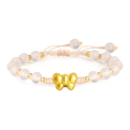 Lao Feng Xiang Bowknot Solid Gold Priced In Gram Gold Bracelet Women's