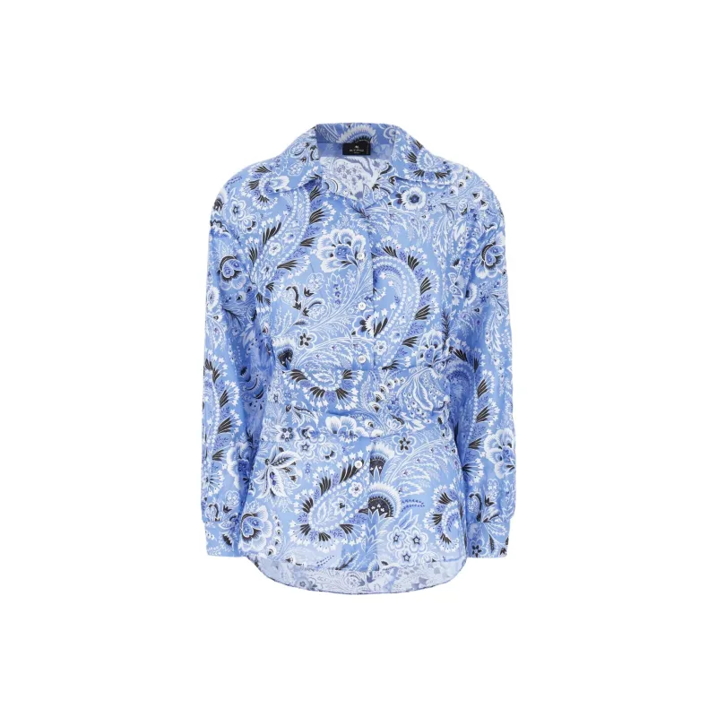 ETRO Paisley Printed Belted Waist Shirt-0