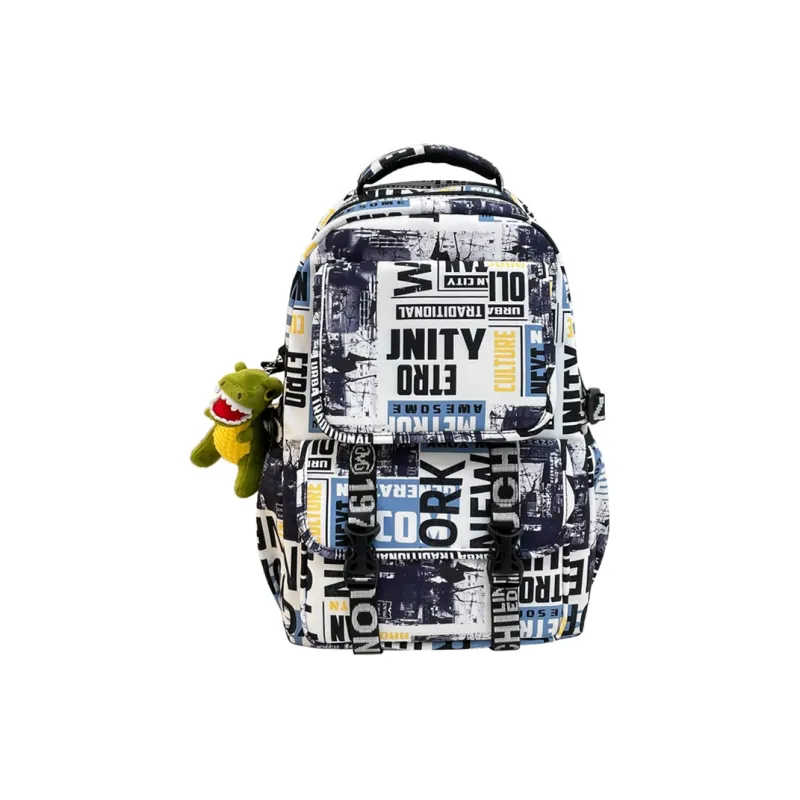 Three Ducklings Nylon Backpack Regular Unisex Multicolor-0