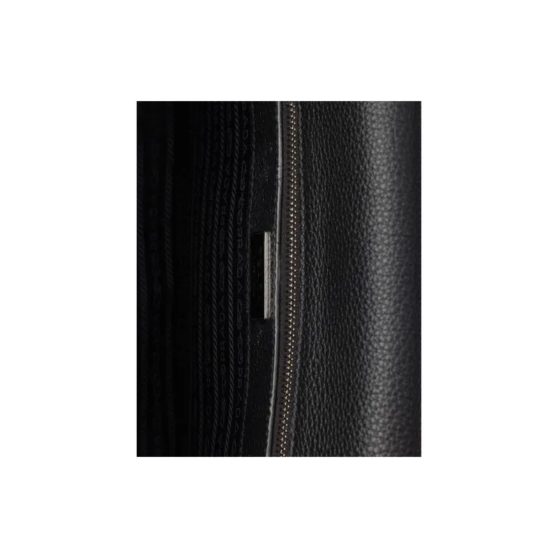 PRADA Calfskin Shoulder Bag Men's Black-4