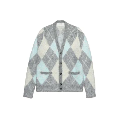 AMIPARIS Argyle Button Up Long Sleeved Cardigan