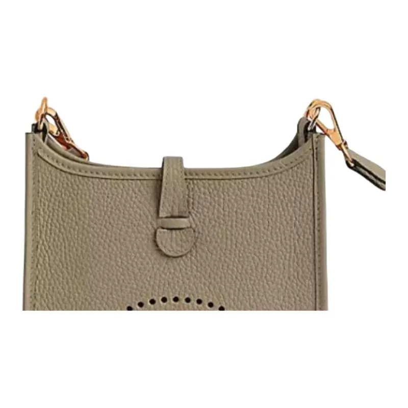 HERMES Evelyne Clemence Calfskin Shoulder Bag Women's 65 Vert Moyen Medium Green-2