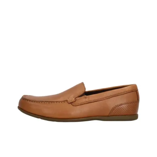 ROCKPORT MALCOM SLIP ON Boat Shoes Men's Tan