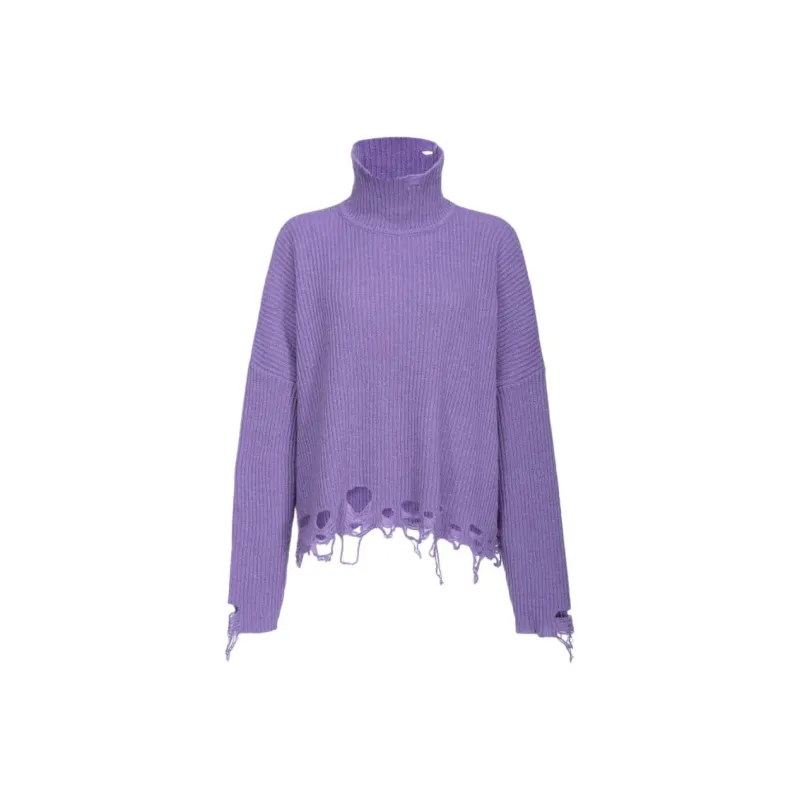 PINKO Distressed Turtleneck Sweater-2