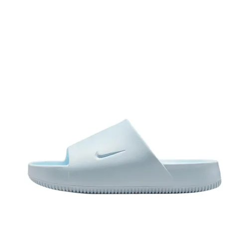 Nike Calm Rubber Sole Slip Resistant Slide Slippers Women's Blue