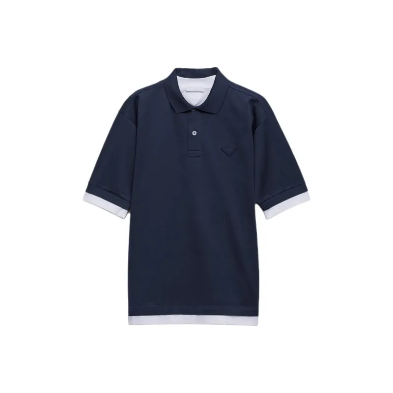 PRADA Polo Shirts Men Blue-0