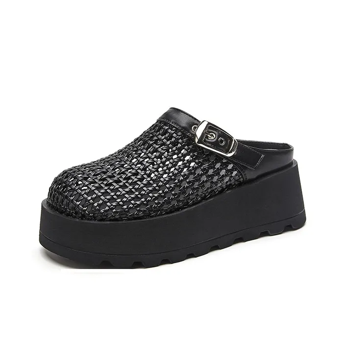 ST&SAT Cut Out Quiet Closed Toe Slippers Women's-5