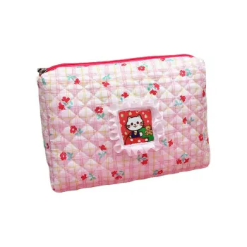 Sweet Pillow House Cute Large Capacity Kitten Portable Girlish Heart Skincare Storage Makeup Bags