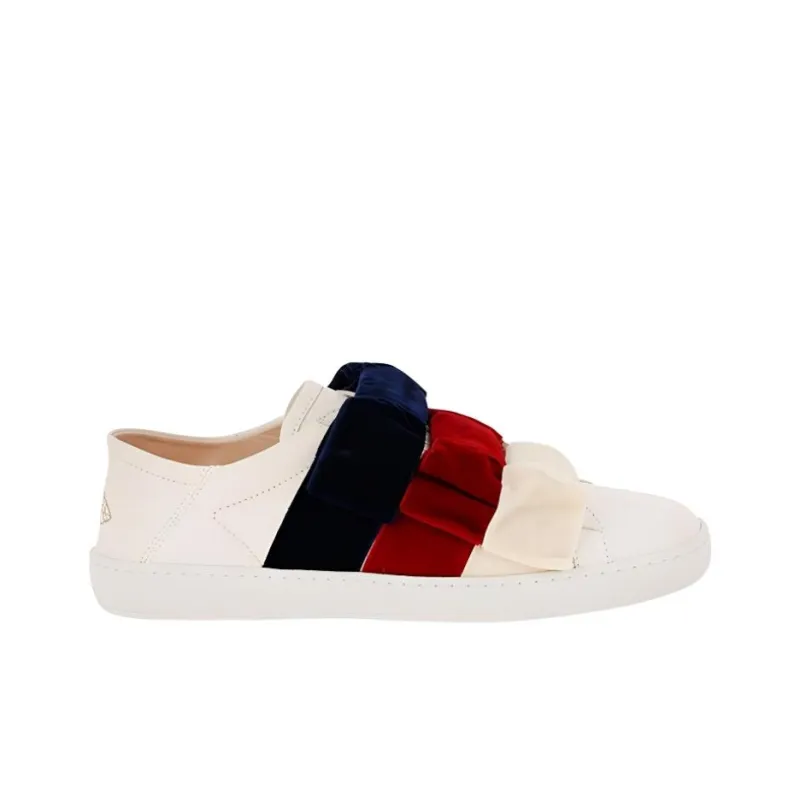 GUCCI Women's Ace Leather Low 'Ribbons' Women's-1