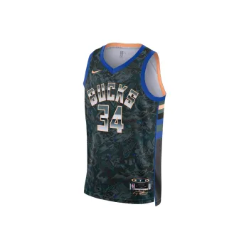 NBA Nike NBA MVP Giannis Basketball Jersey Men's Gray Blue