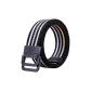 Black Buckle with Black Gray Stripes