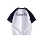 White/Navy Blue Sleeves