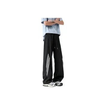 BENGEN Casual Pants Unisex Black