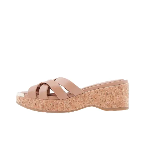 Jimmy Chunky Slide Slippers 5cm Women's Dusty Pink