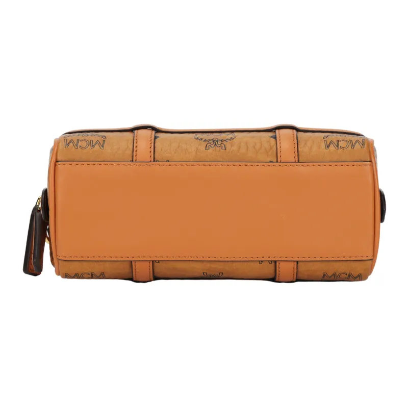 MCM Delmy Boston Bag Mini Visetos Cognac-3