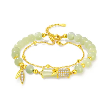 ZSY Hetian Jade Bracelets Pale Greenish White Jade Women's