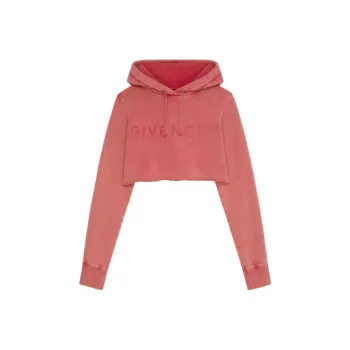 Givenchy Cropped Hoodie 'Medium Red'