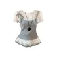 White Gray Short-Sleeved T-Shirts