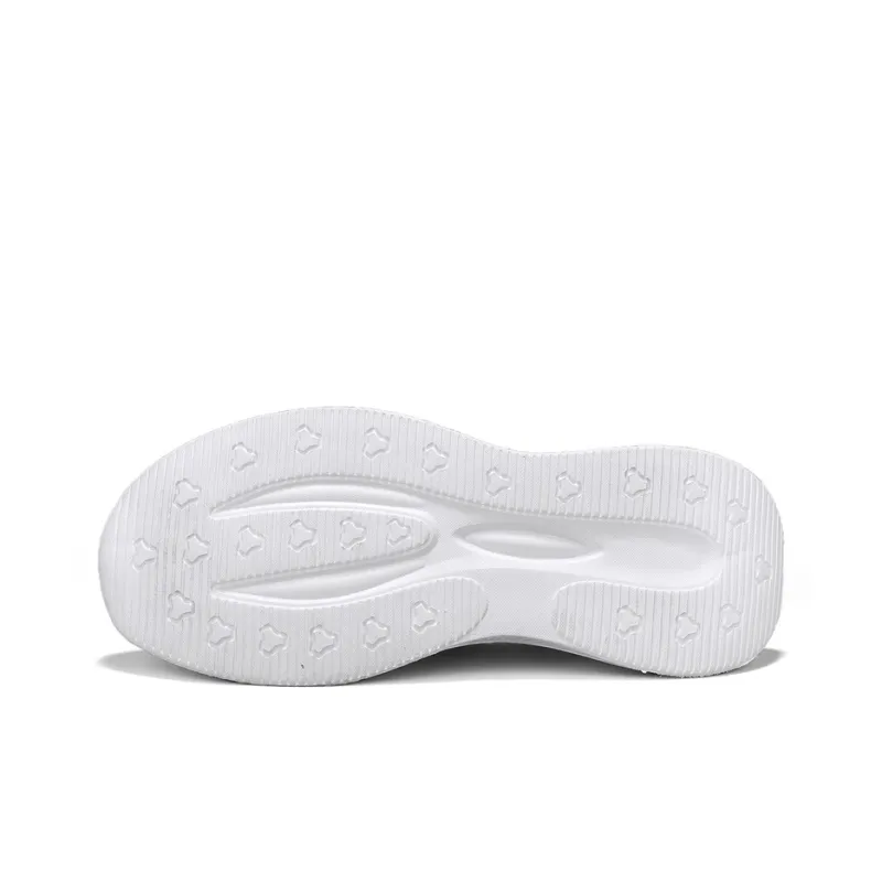 Binary Cushioning Rebound Height Increasing Lightweight Breathable Low Top Running Shoes Men's White-4