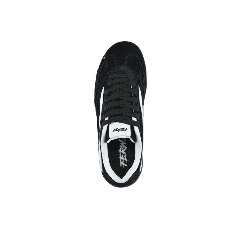 FERW Slip Resistant And Abrasion Resistant Coverage Low Top Casual Shoes Unisex Black White-3