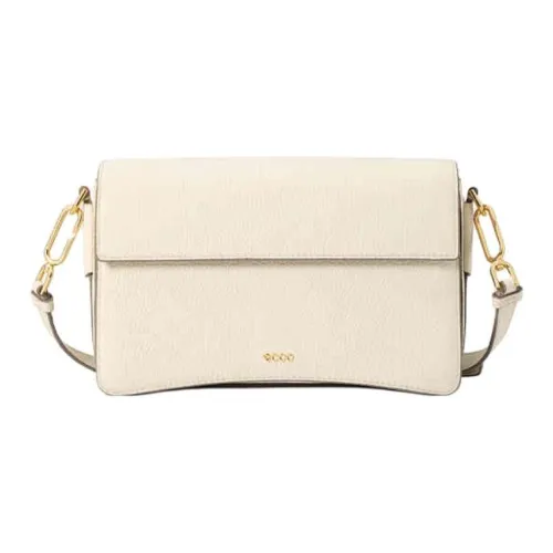 Ecco Cow Leather Small Square Bag, Crossbody Bag, Shoulder Bag Large Size Women's Lime Gray