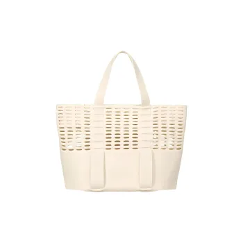 ISSEY MIYAKE Polyester Tote Bag, Shopping Bag, Handbag Women's White