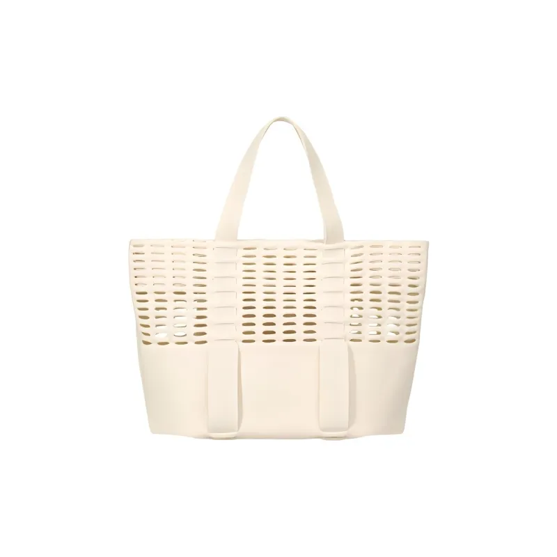 ISSEY MIYAKE Polyester Tote Bag, Shopping Bag, Handbag Women's White-0