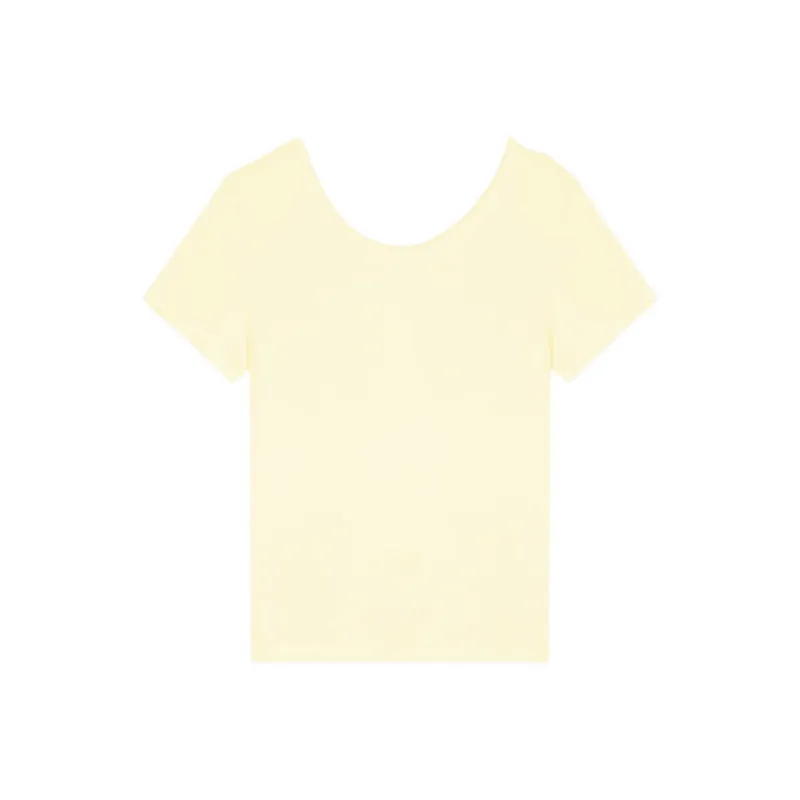 HEISU Regular T Shirt Women's Cream Yellow-1