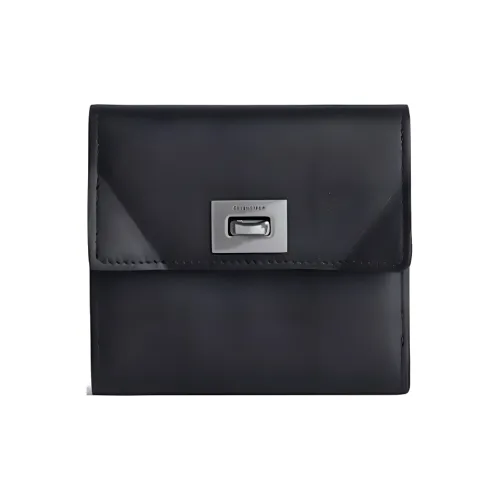 Balenciaga Smooth Calf Leather Wallet Mini Men's Black