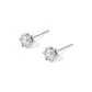 4mm Bird's Nest Cut Diamond Stud Earrings[999 Fine Silver]