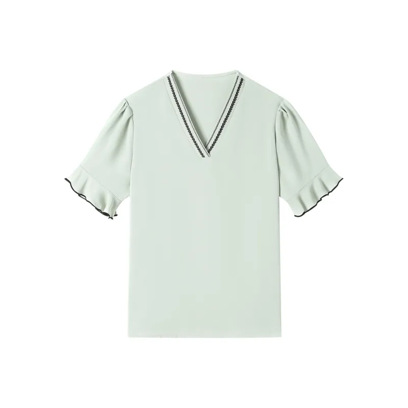 H YXIANG Chiffon Shirts Women's-0