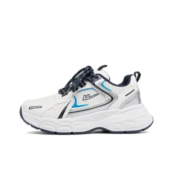 Warrior Breathable Height Increase Low Top Casual Running Shoes Women's White Gray Dark Blue