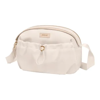 POLO Fabric Crossbody Bag Women's Ecru & Apricot/Gray & Brown