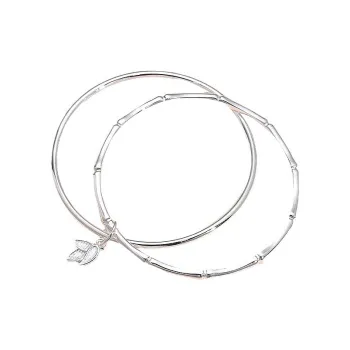 HAOYINFANG 999 Fine Silver Sterling Silver Bracelets Women's