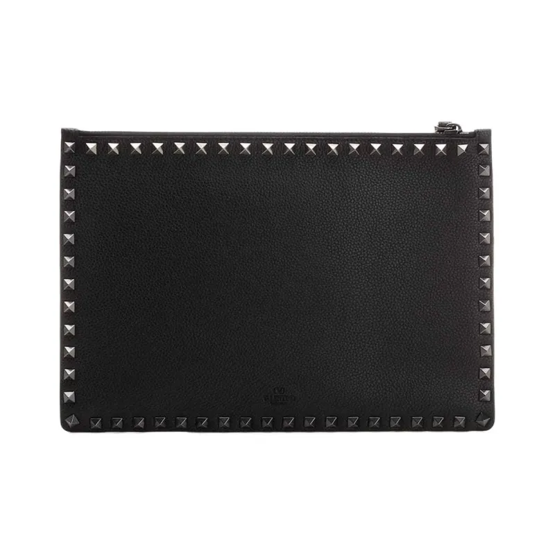 Valentino Garavani Rockstud Zip Up Clutch Bag-2
